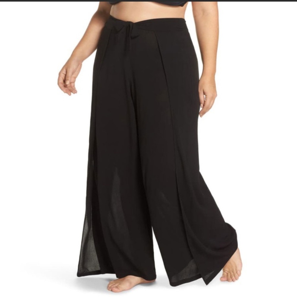 Becca ETC by Rebecca Virtue, Becca Plus Modern Muse Cover-Up, Wrap Pants.